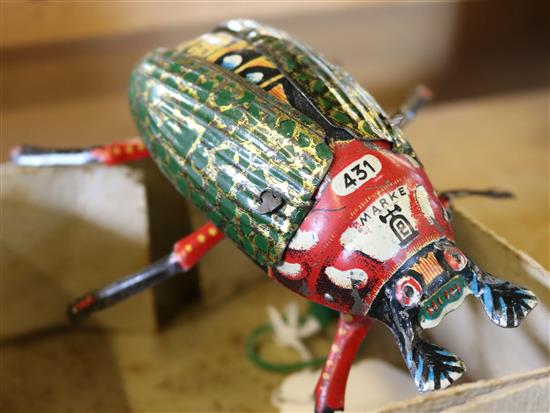 German clockwork beetle by Lehman, model no. 431 in original box
